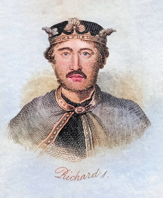 Richard I alias Richard the Lionheart King of England 1157-1199 from the book Crabbs Historical Dictionary from 1825, Historical, digitally restored reproduction from an original from the 19th century, Record date not stated