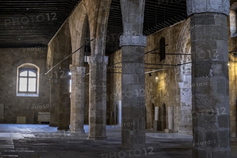 Former infirmary, Archaeological Museum in the former Order of St John Hospital, 15th century, Old Town, Rhodes Town, Greece, Europe