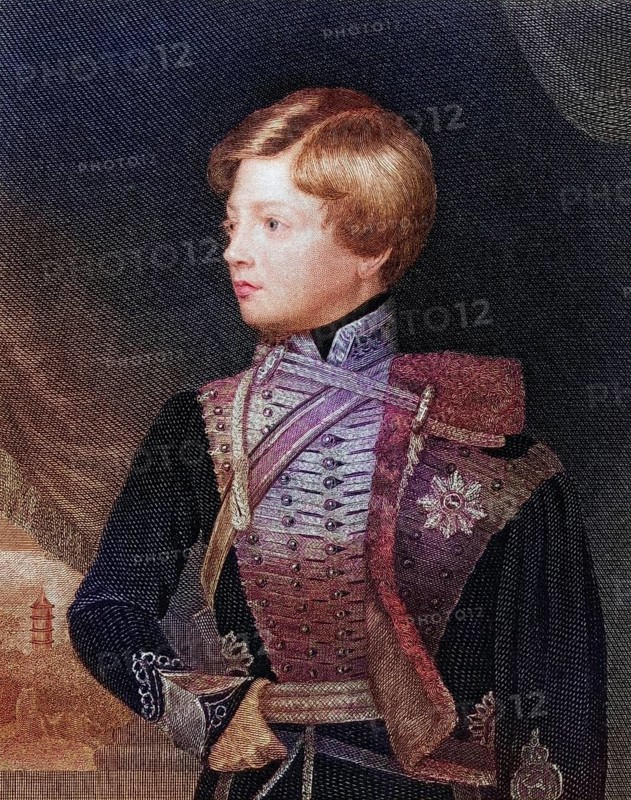 George V 1819 to 1878 King of Hanover and 2nd Duke of Cumberland and Teviotdale Georg Friedrich Alexunder Karl Ernst August, Historical, digitally restored reproduction from a 19th century original, Record date not stated