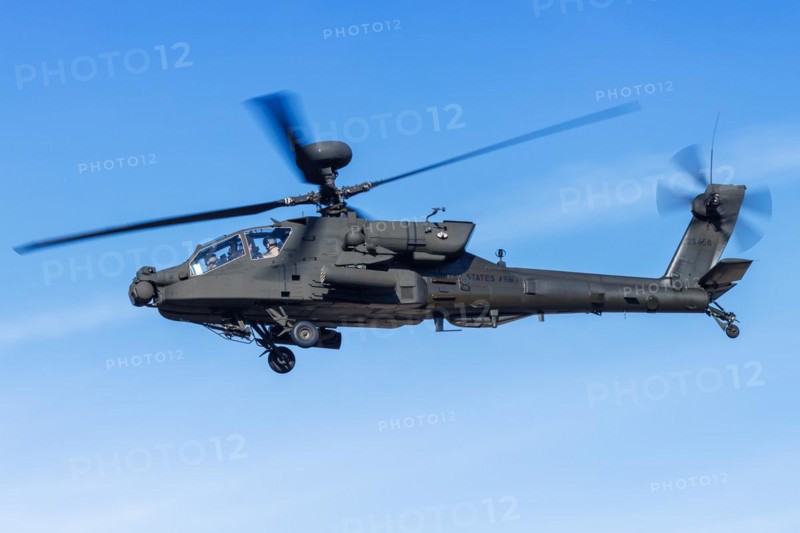 A Boeing Apache Guardian helicopter of the United States US Army with the registration number 22-03456 at the airport in Stuttgart, Germany, Europe