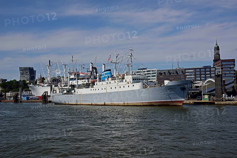 Europe, Germany, Hamburg, Elbe, the Stubnitz is a former reefer ship of the GDR deep-sea fishing fleet, built in 1964, museum ship, Europe