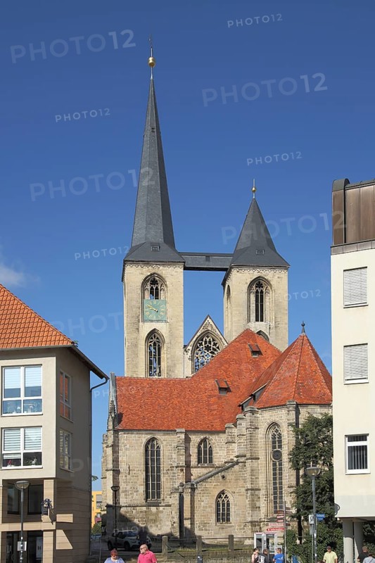Gothic Martini Church and landmark, St Martini, St, Halberstadt, Harz, Saxony-Anhalt, Germany, Europe