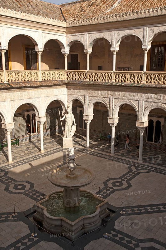 La Casa de Pilatos palace in Seville, Spain, home of Dukes of Medinaceli in Renaissance Italian and Mudéjar Spanish styles considered as the prototype of the Andalusian palace, Europe