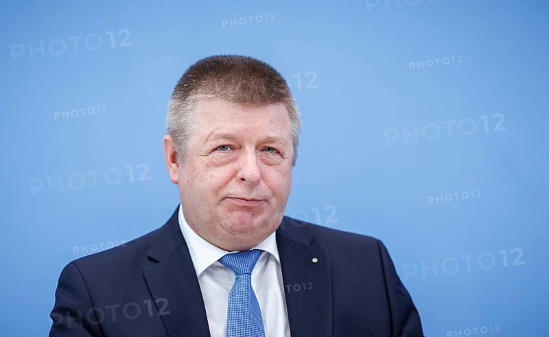 Thomas Haldenwang, President of the Federal Office for the Protection of the Constitution, recorded during the Federal Press Conference on the presentation of the 2023 Report on the Protection of the Constitution, in Berlin, 18 June 2024