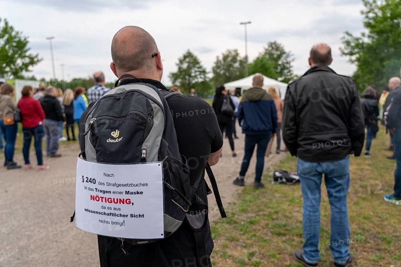 Demonstration against the restrictions in the Corona crisis, anti-vaccination, protest against compulsory masks and other rules, a group, Not without us, Essen, Essen, North Rhine-Westphalia, Germany, Europe