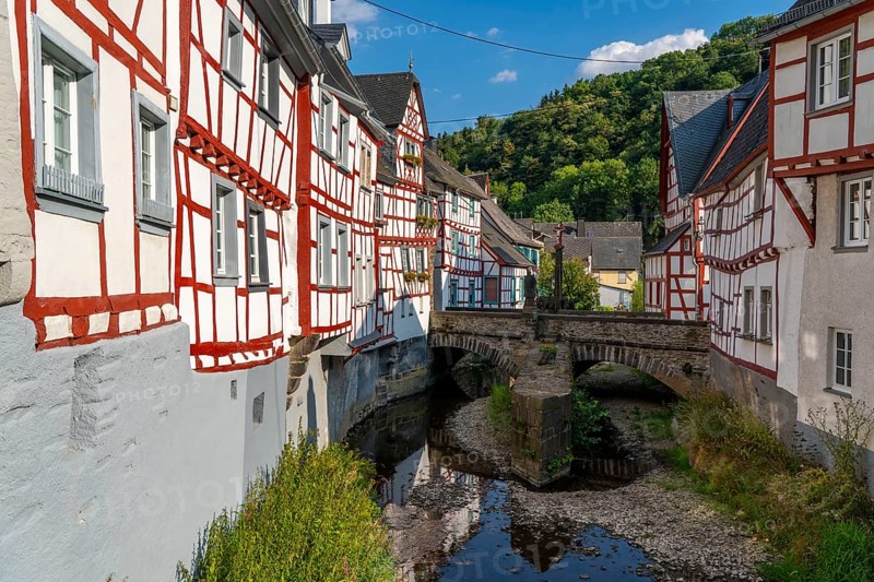 Monreal, idyllic half-timbered village in the Elz valley, in the district of Mayen-Koblenz in Rhineland-Palatinate, Germany, Europe