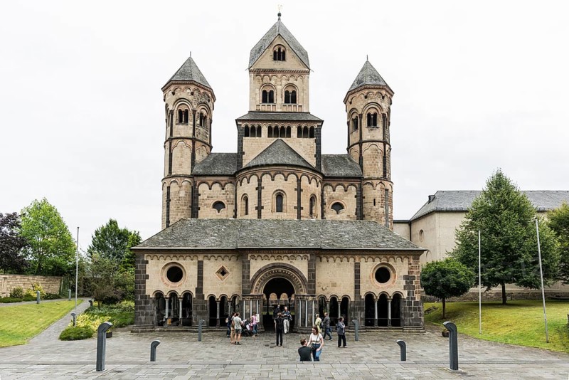 Romanesque monastery church, Benedictine Abbey Maria Laach, Eifel, Rhineland-Palatinate, Germany, Europe