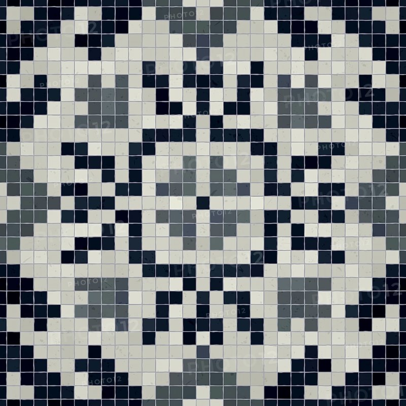 Mosaic tiles background, seamless vector pattern
