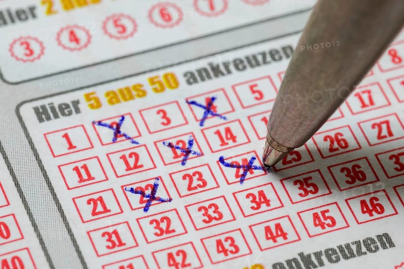 Game ticket, gambling, betting slip, betting slip, Toto, Lotto, EURO JACKPOT, 5 out of 50, biros