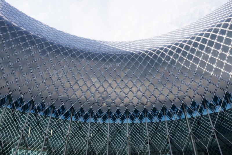 Novartis Pavilion, architecture firm AMDL CIRCLE and architect Michele De Lucchi, Novartis Campus, timber construction, façade with photovoltaics, Basel, Canton of Basel-Stadt, Switzerland, Europe