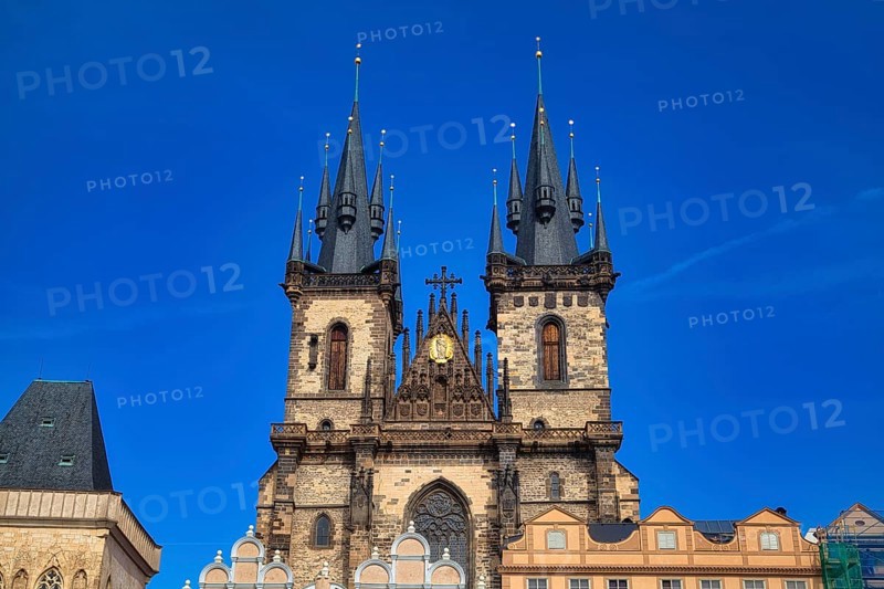 Teyn Church on the Old Town Square, Prague, Czech Republic, Europe