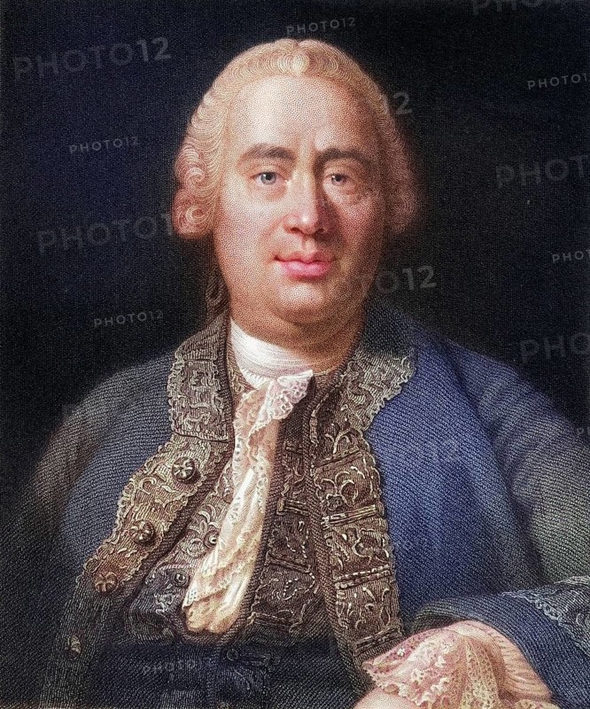 David Hume 1711-1776, Scottish historian and philosopher. From the book Gallery of Portraits, 1833, Historical, digitally restored reproduction from a 19th century original, Record date not stated