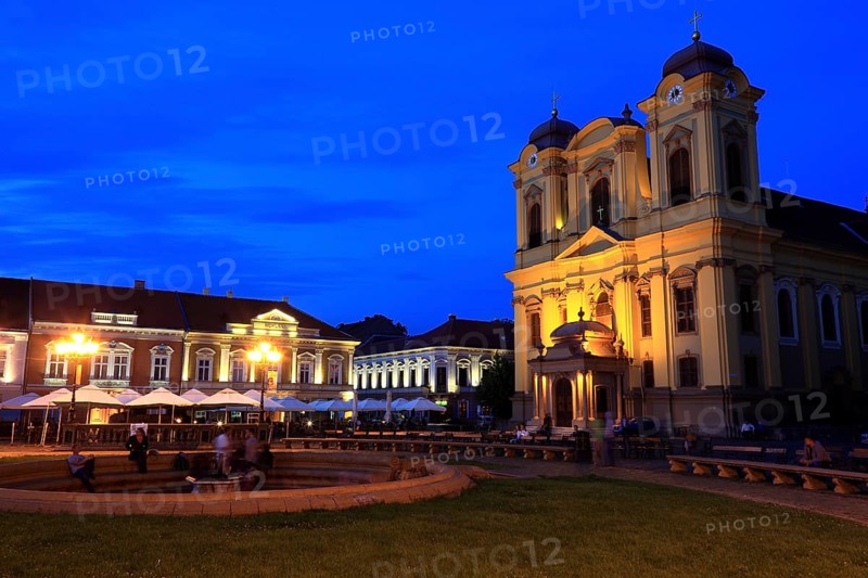 Banat, Timisoara, Timisoara, Old Town, Catholic Cathedral at Piata Unirii, Unification Square, Cathedral Square, Romania, Europe
