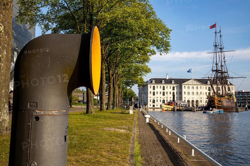 Amsterdam, Netherlands, maritime museum, old sailing ship, VOC-Ship De Amsterdam, museum harbour