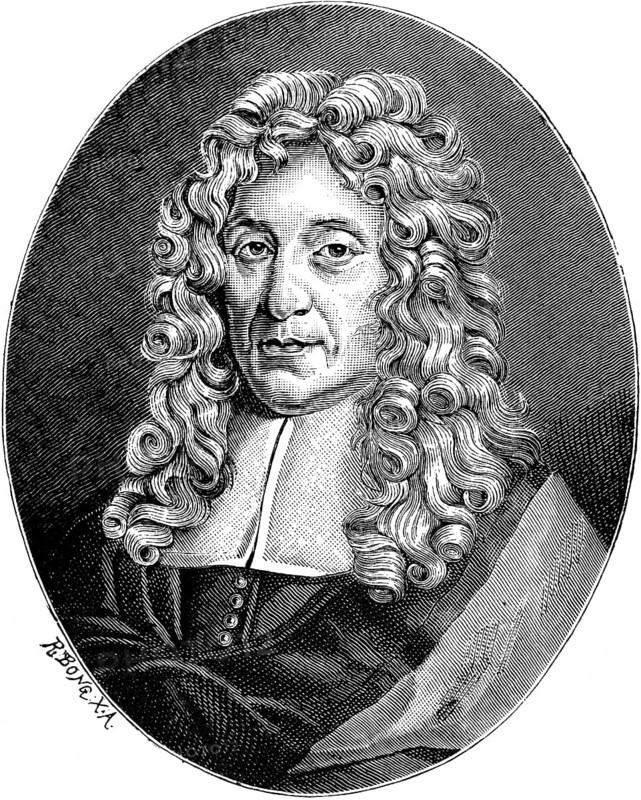 Johann Caspar Keerl (1625-1690), ducal organist at the Viennese court, organist at St Stephen's Cathedral, composer of masses, motets and operas, wieter Kragen, Locken, history of German music, historical illustration 1892