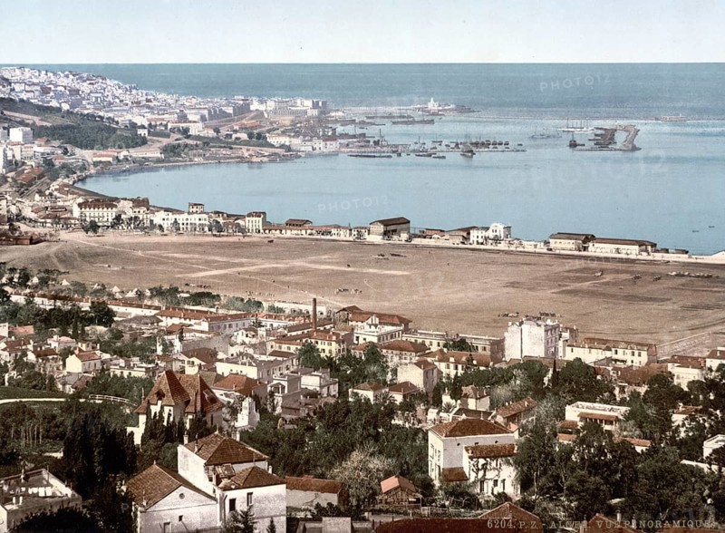 General view seen from Mustapha, Algiers, Algeria, ca 1890, Historical, digitally restored reproduction from a 19th century original, Record date not stated, Africa