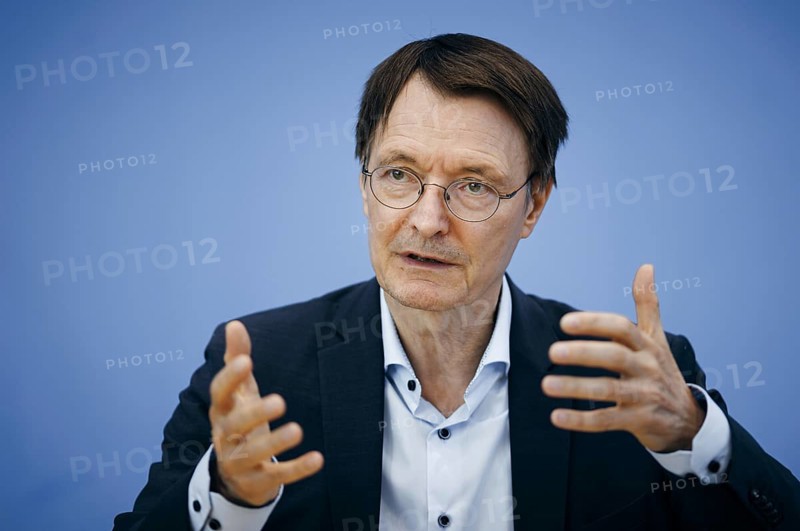 Karl Lauterbach (SPD), Federal Minister of Health, recorded during a press conference on the Healthy Heart Act at the Federal Press Conference in Berlin, 28 August 2024