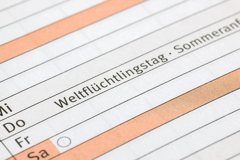 Diary, World Refugee Day, beginning of summer, Germany, Europe
