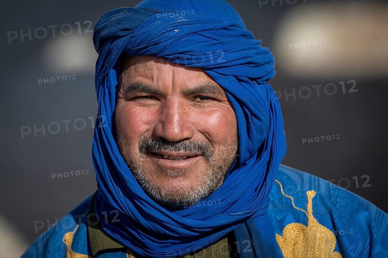 Portrait, Berber with turban, traditional clothing, Morocco, Africa