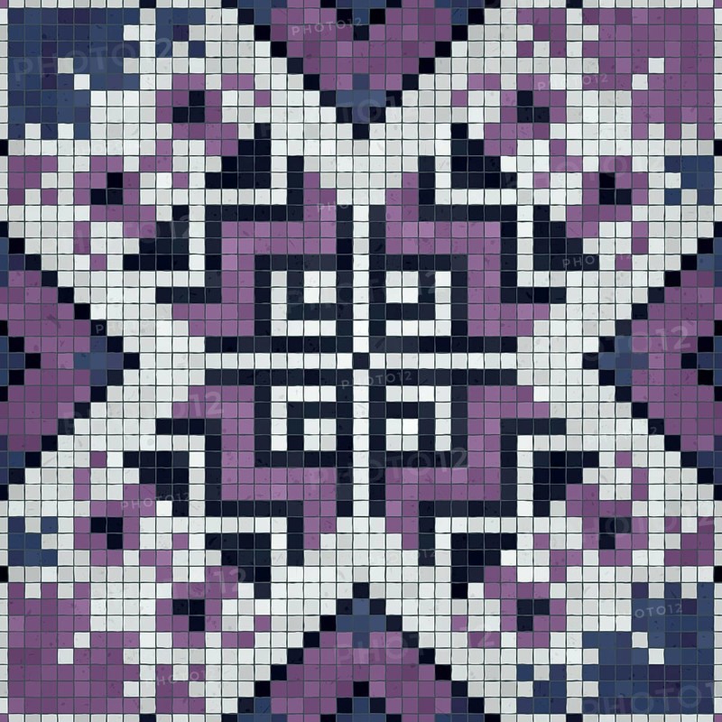 Mosaic tiles background, seamless vector pattern