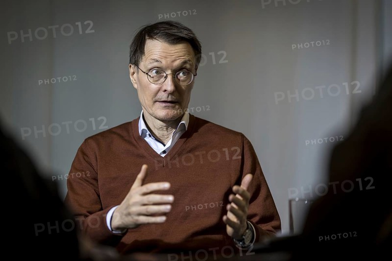 Karl Lauterbach (SPD), Federal Minister of Health, recorded during an interview at the Federal Ministry of Health
