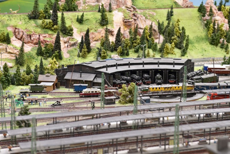 Locomotive turntable at Miniatur Wunderland Hamburg, Germany, Europe