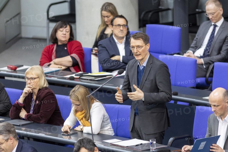 Karl Lauterbach (SPD), Federal Minister of Health, recorded during the government consultation, in Berlin, 24 April 2024
