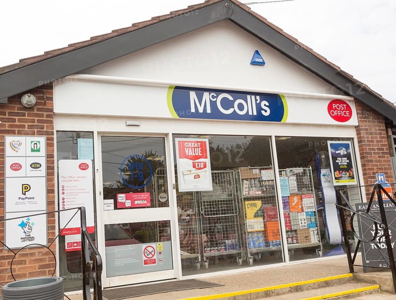 McColl's newsagent convenience store shop and Post Office, Hollesley, Suffolk, England, UK
