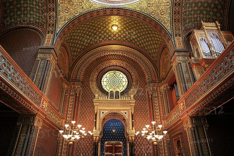 Interior view, Spanish Synagogue in the Josefstadt district of Prague, Czech Republic, Europe