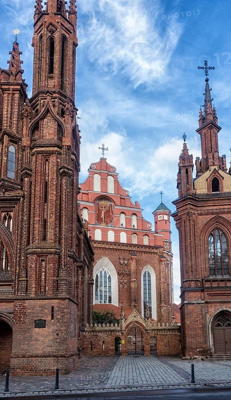 Old catholic church in the center of Vilnius