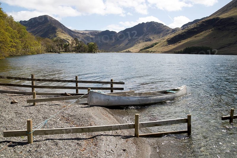 Landscape view of Lake Buttermere, Cumbria, England, UK