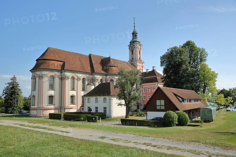 Baroque basilica, pilgrimage church, Birnau, Uhldingen-Mühlhofen, Obersee, Lake Constance, Lake Constance region, Baden-Württemberg, Germany, Europe