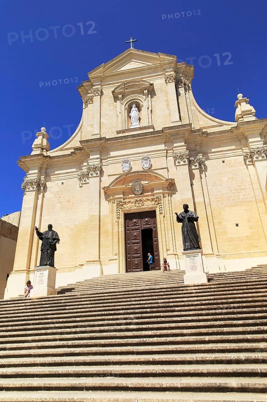 Cathedral church of the Assumption in citadel castle Il-Kastell, Victoria Rabat, Gozo, Malta, Europe