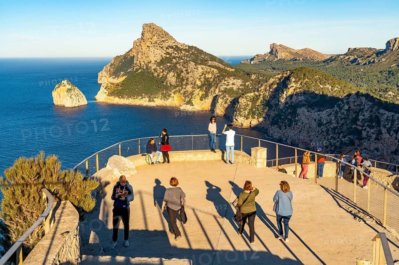Northwest, Coast Es Colomer, Viewpoint, Rocks, Majorca, Balearic Islands, Spain, Europe