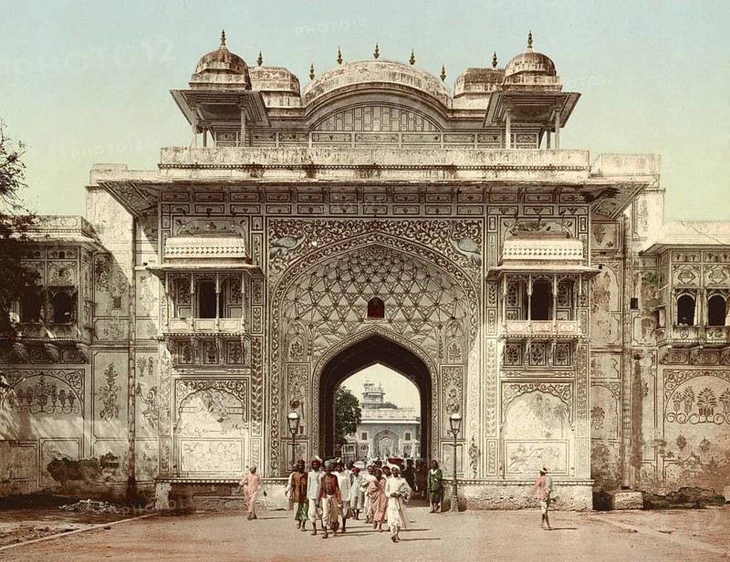 Jeypore, Jaipur. Maharajah's Palace, India, digitally restored reproduction from a 19th century original, record date not stated, Jaipur. Maharajah's Palace, India, digitally restored reproduction from a 19th century original, record date not stated, Asia