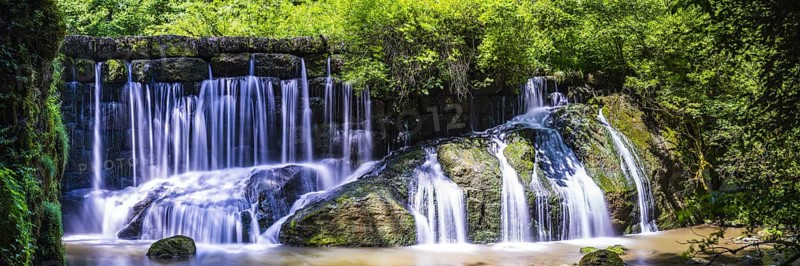Geratser waterfall, near Rettenberg, Allgäu, Bavaria, Germany, Europe