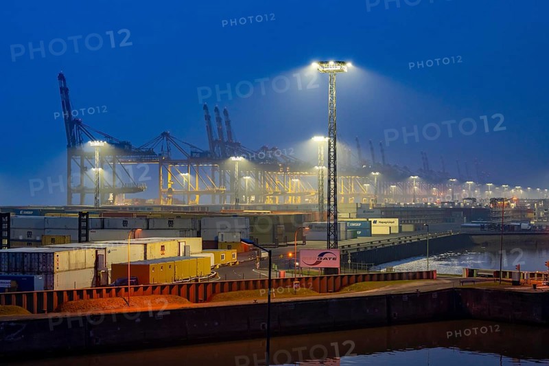 EUROGATE Container Terminal in the overseas harbour of Bremerhaven, Lower Saxony, Germany, Europe