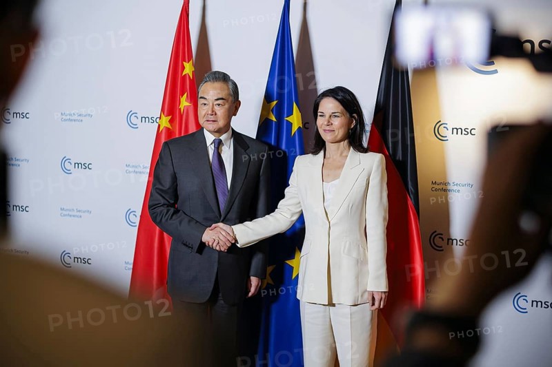 60th Munich Security Conference. Annalena Bärbock (Alliance 90/The Greens), Federal Foreign Minister, meets the Foreign Minister of China, Wang Yi. Munich, 17.02.2024. Photographed on behalf of the Federal Foreign Office