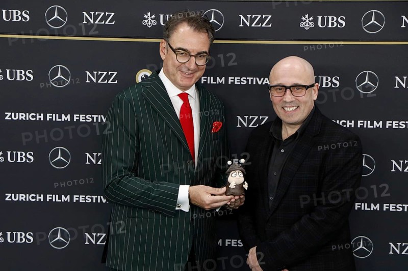 Christian Jungen (Festival Director) and Adam Elliot at the premiere of Memoir of a Snail as part of the 20th Zurich Film Festival, Zurich, 08.10.2024