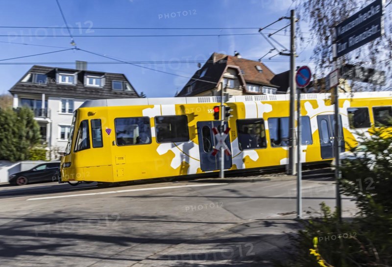 Cog railway of the Stuttgarter Straßenbahnen AG SSB. The railway is popularly known as the Zacke and is a landmark of the city of Stuttgart, Baden-Württemberg, Germany, Europe