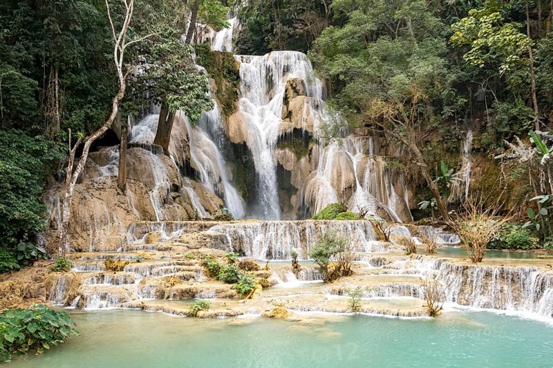 Kuang Si Waterfall near Luang Prabang, Laos, Asia