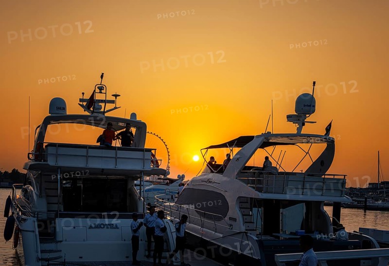 Dubai Marina and Harbour, Skyline Architecture and Marina, United Arab Emirates, Asia