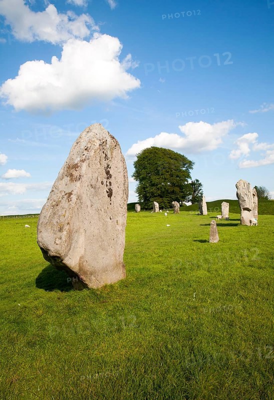 Neolithic stone circle and henge at Avebury, Wiltshire, England, UK