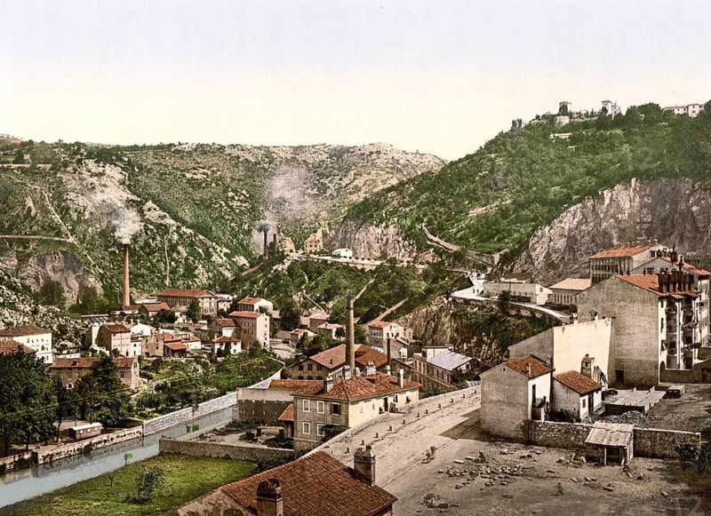 Fiume, today Rijeka, Zwirthal, Croatia, Austro-Hungary, digitally restored reproduction from a 19th century original, record date not stated, now Rijeka, Croatia, Austro-Hungary, digitally restored reproduction from a 19th century original, record date not stated, Europe