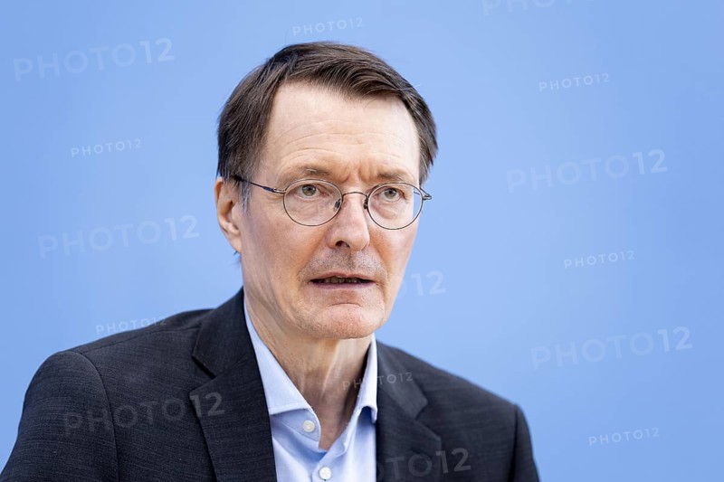 Karl Lauterbach (SPD), Federal Minister of Health, recorded during the press conference on the resolution on the Healthcare Reform Act (GVSG) at the Federal Press Conference in Berlin, 22 May 2024