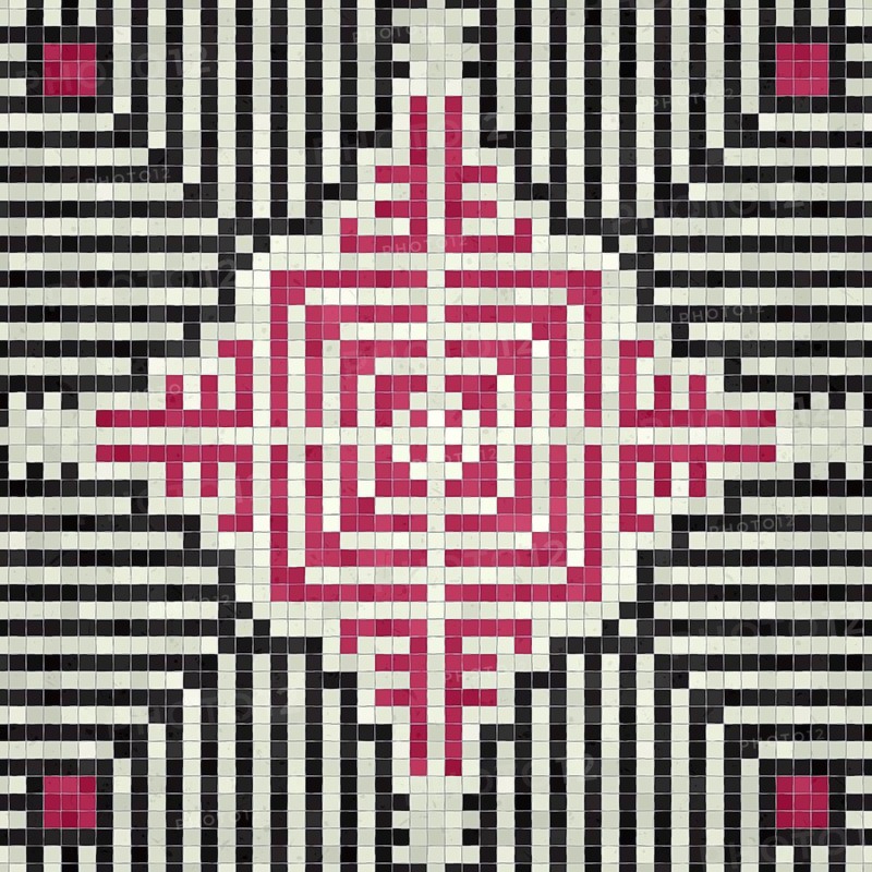 Mosaic tiles background, seamless vector pattern