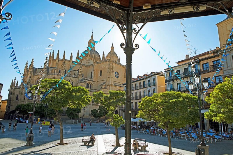 Cathedral of Nuestra Señora de la Asunción y de San Frutos in Plaza Mayor, Segovia, Province of Segovia, Castile and Leon, Spain, Europe