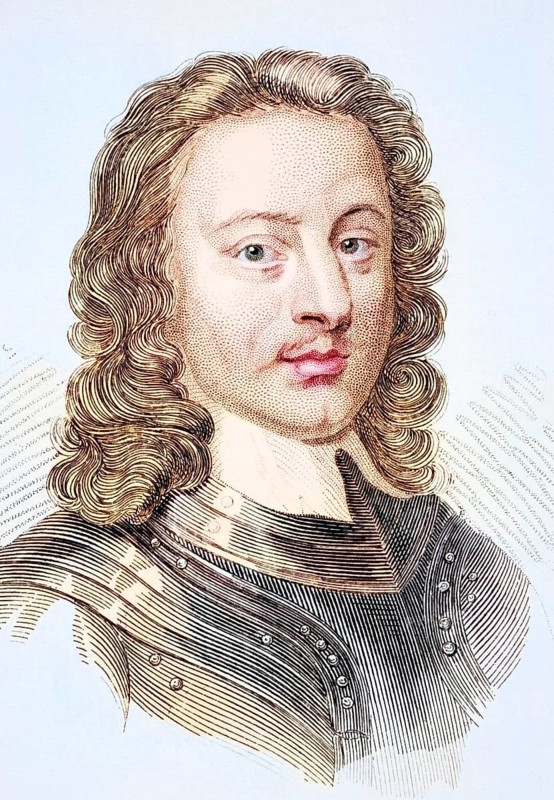 John Hampden, 1594-1643, English Speaker of Parliament, Illustration from Old England's Worthies, published around 1880, Historical, digitally restored reproduction from a 19th century original, Record date not stated