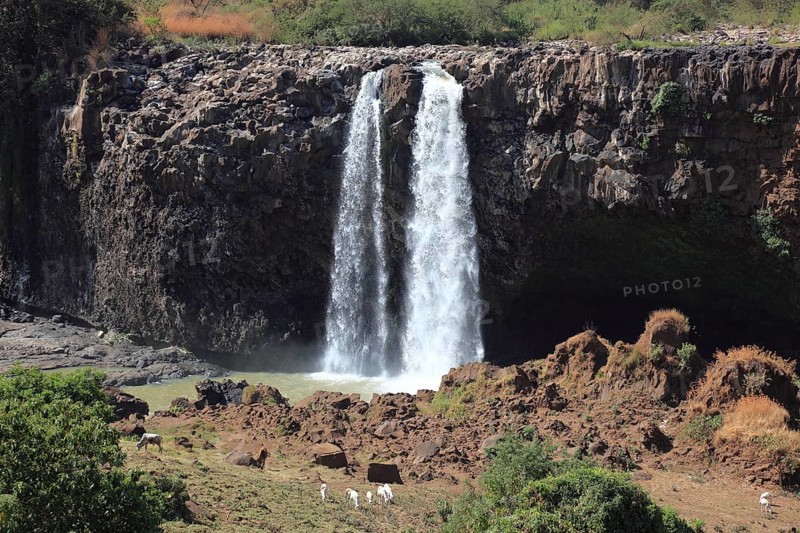 Ahamra region, the Blue Nile waterfall, in the highlands of Abyssinia, Blue Nile, Tis Issat waterfall, Ethiopia, Africa