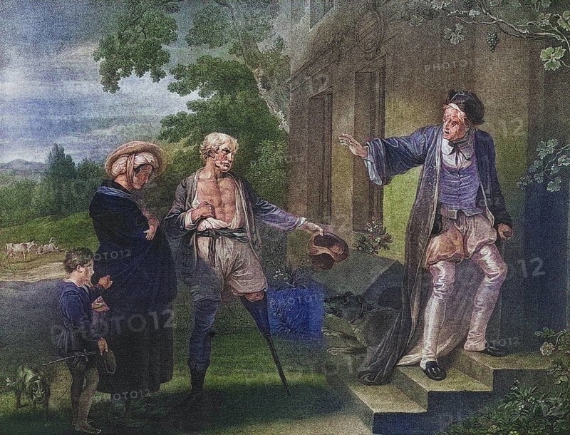 As you like it. Act II. Scene VII The seven ages of man. Sixth Age. From the Boydell Shakespeare Gallery, published at the end of the 19th century, Historic, digitally restored reproduction from a 19th century original, Record date not stated